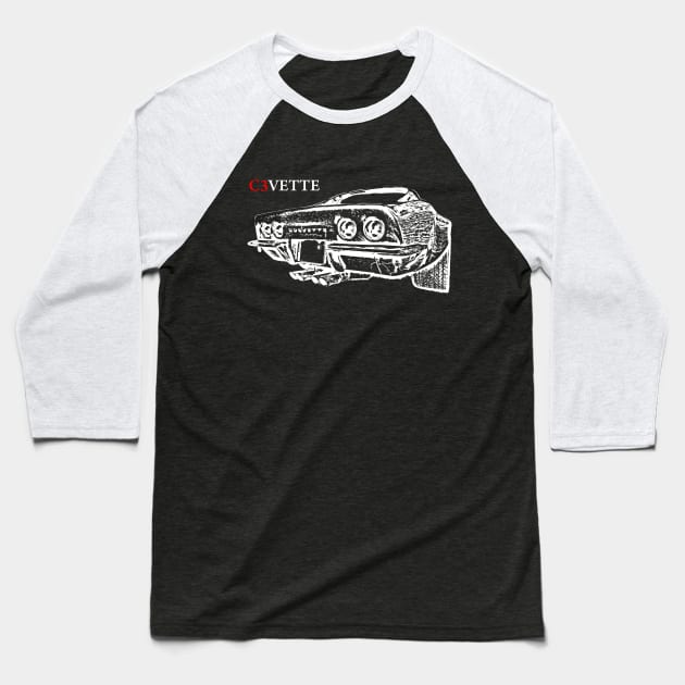 c3 Chevrolet Corvette Baseball T-Shirt by hottehue